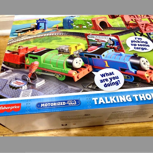 Talking Thomas & Percy Train Set, Motorized Train and Track 42 Pieces New In Box - Picture 8 of 17